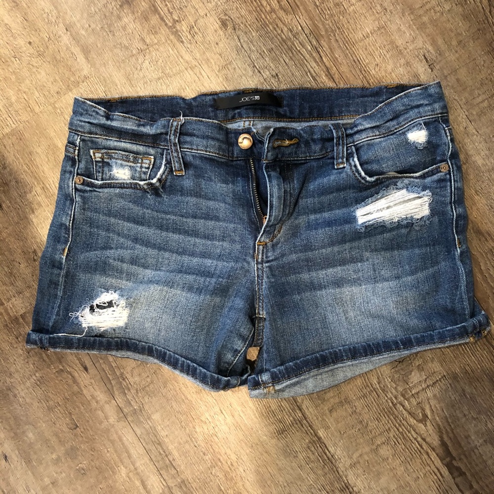 Joe’s Jeans slightly destructed denim jean shorts